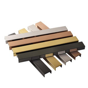 Thiế<span class=keywords><strong>t</strong></span> kế hiện đại TV nền <span class=keywords><strong>t</strong></span>ường trang trí dải thép đen hình chữ U mờ Trần rãnh 304 thép không gỉ mouldings - Product Image 5