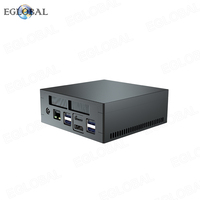 Mini PC EGLOBALLow Power AMD Ryzen R2544 4C 8T AI, Computación de Borde, Ventilador de Refrigeración, Mini Computadora, 2*DDR4, Gráficos Radeon, Micro NUC PC