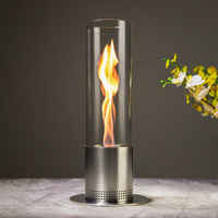 Cheminée de table moderne à éthanol Inno-living Fire Spin, autoportante, pour usage hôtelier