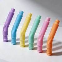Poptubes 19mm Macaron, jouet de décompression en plastique, tube ondulé télescopique, modèle gadget MKL019, pour jeunes (15-35 ans)