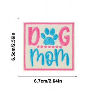 แผ่นปักลายรีดติดเสื้อผ้า หมวก กระเป๋า ลายแม่ลูก สีชมพู สำหรับตกแต่ง - Product Image 3