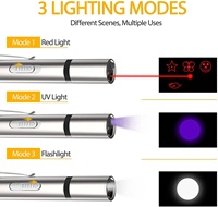 Pointeur laser interactif pour chat, rechargeable par USB, avec 7 motifs de lumière ultraviolette, petit et exquis, jouet interactif pour chats