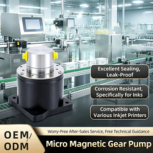 Bomba de Engranajes de Precisión de Alta Presión de 3.2MPa para Transferencia de Tinta de Impresora UV, 0.1mL/rev, Bomba de Engranajes Micro de Accionamiento Magnético, Acero Inoxidable 316L - Product Image 1