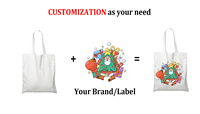 Sac fourre-tout en toile de coton biologique recyclable avec logo imprimé personnalisé et poignée d'épaule pour la plage, les cadeaux et le shopping