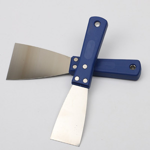 Stainless Steel Putty Knife Set 3pcs Blue Handle Paint Scraper Household Industrial Coating Tool - Product Image 2