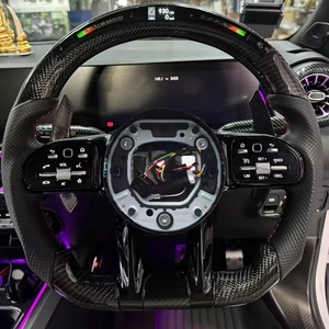 Volant en fibre de carbone de style LED pour Mercedes Benz Classe A B C E G S GLA GLB <span class=keywords><strong>GLE</strong></span> W222 W447 W211 W212 W213 AMG - Product Image 2