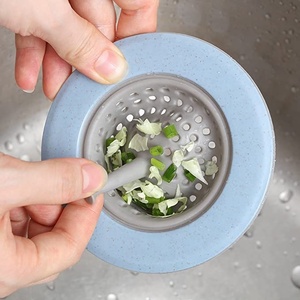 4 PCS grand bouchon d'évier de cuisine en silicone à bord large et couvercle de crépine ustensiles pour un drainage efficace dans la cuisine - Product Image 1