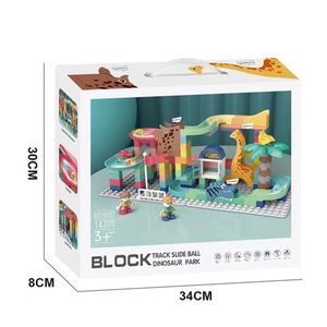 プラスチック製の教育用ブロックセット子供用DIYレースランおもちゃハンドバッグ付きギフトボックス62-228個 - Product Image 5