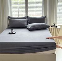Drap-housse en fibre de bambou, housse de lit respirante et douce, protège-matelas antidérapant à poches profondes pour la chambre à coucher