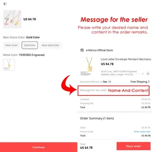 Collana con Ciondolo a Forma di Lettera EManco Personalizzata in Acciaio Inossidabile, Dichiarazione d'Amore per San Valentino e Festa della Mamma, Dropshipping - Product Image 6