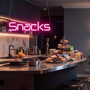Snack LED letreros neon indoor hanging ambient light shop <b>sign</b> wall decoration light entrance indicator light luminous <b>sign</b> - Product Image 5