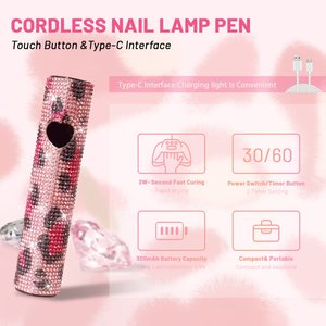 Lámpara LED UV 2 en 1 para Uñas, Potente, para Curado Profesional de Gel, con Decoración de Diamantes, Equipo para Salón de Uñas - Product Image 6