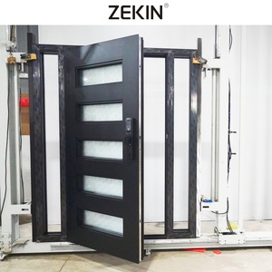 Porte Pivotante ZEKIN DOOR en Aluminium de Haute Qualité, Design Moderne, Sécurité Anti-Effraction, Verre pour Maisons Résidentielles, Hôtels, Villas - Product Image 6
