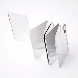 Aluminum Portable Windscreen 9-Piece Folding Windproof Board For <b>Camping</b> Stove Lightweight Outdoor Cooking Accessory - Product Image 1