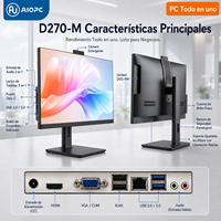 PC Todo en Uno de 27 Pulgadas con Pantalla Plana IPS LCD/LED, 1080p, 75Hz/144Hz/165Hz, Cámara Emergente, Soporte Ajustable, Compatible con EU/AU, para Oficina