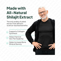 Capsules d'extrait de Shilajit en poudre - Complément alimentaire végétalien anti-âge et pour la force osseuse - Bouteilles en vrac disponibles