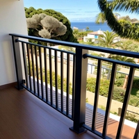 Ensemble de balustrades et mains courantes en aluminium de 6 pieds, luxe, écologique, thermolaqué pour escaliers extérieurs, balcons et sécurité de jardin