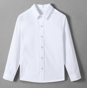 Camicie bianche dell'uniforme della scuola dei bambini all'ingrosso dei ragazzi e della ragazza del cotone della <span class=keywords><strong>manica</strong></span> <span class=keywords><strong>lunga</strong></span> della ragazza del poliestere dei bambini - Product Image 4