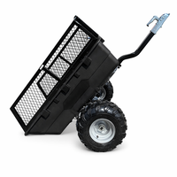 Remorque ATV galvanisée à chaud avec plateau basculant, remorque utilitaire à essieu simple pour le transport de marchandises tout-terrain