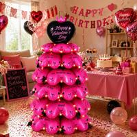 Kit de Globos de Corazón Te Amo, Árbol de Globos 3D de 80x140cm, Feliz Día de San Valentín, Globo de Aluminio para Aniversario