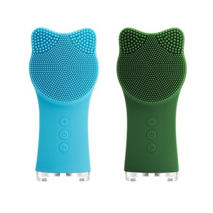 Mini Silicone Facial Cleansing Brush Vibration Face Scrubber Deep Cleansing Cat-ear-shaped Cleaning Brushes - Product Image 2