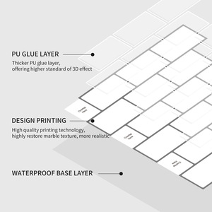 Autocollant pour carreaux muraux 3D en feuille d'aluminium Décolleté et autocollant <span class=keywords><strong>Brique</strong></span> auto-adhésive anti-collision Papier peint épaissi Autocollant pour plafond - Product Image 3