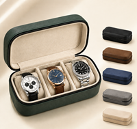 Estuche de Reloj Personalizado de EVA con 3 Ranuras, Caja Rígida para Relojes, Organizador de Almacenamiento Portátil para Viajes de Negocios