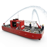 Bateau de lutte contre les incendies en alliage d'aluminium de 11,5 m, bateau de lutte contre les incendies portuaire, système de lutte contre les incendies à double moteur hors-bord