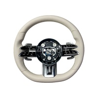 Volant en cuir perforé beige de luxe pour Mercedes W205 W213 X253 W167 W177 Classe C Classe E GLC GLE Classe A