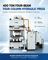 Presse hydraulique à quatre colonnes de 500 tonnes pour blocs de sel minéral en briques