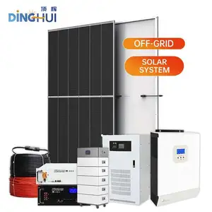 Set lengkap Solar power sistem, penyimpanan energi matahari Off grid 50kW 80kW 100kW 200kW 500kW 900kW untuk rumah