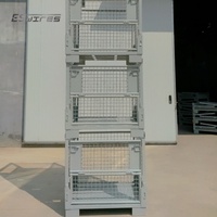 Palettes d'entrepôt robustes personnalisables de 1200 kg, paniers métalliques pliables, cages de stockage métalliques