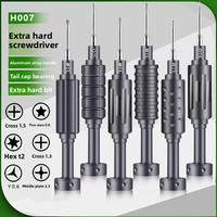 Mini tournevis magnétique ultra-résistant H007 pour réparation Android/iPhone, outil de levier en alliage avec embouts Phillips/Plat/Torx/Hexagonaux