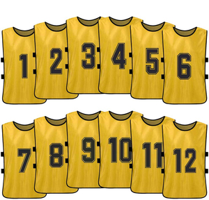 Gilet de football 100% polyester bon marché d'usine personnalisé maille de football respirante bavoirs de football d'entraînement Pinnies de sport pour l'entraînement - Product Image 5