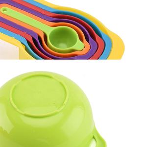 Hot bán nhựa không độc hại trộn bát màu đo Cup và Spoon Set - Product Image 4