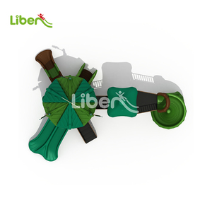 สวนสนุกธีมป่าพร้อมสนามเด็กเล่นกลางแจ้งและสไลเดอร์สำหรับเด็ก - Product Image 2