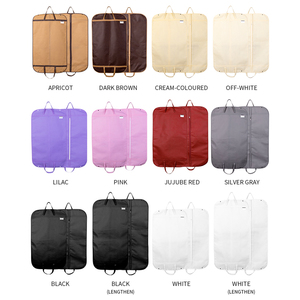 कस्टम प्रिंट रंगीन लोगो सस्ते लाल गैर बुना Foldable पुन: प्रयोज्य धूल परिधान भंडारण आदमी सूट कवर बैग संभाल के साथ और जिपर - Product Image 6