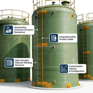 Tanque de Almacenamiento Resistente a Ácidos y Álcalis para Plantas Químicas Industriales, Recipiente de GRP/FRP para Líquidos Corrosivos - Product Image 2