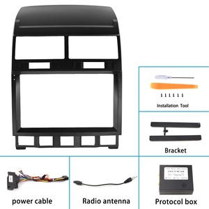 Telaio autoradio Podofo 9 "con Fascia Canbus per VW 03-10 <span class=keywords><strong>Touareg</strong></span> Overall con sfiato (nero opaco) - Product Image 6