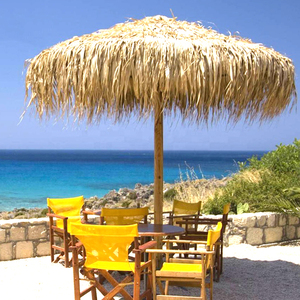 Double couche patio paille parapluie plage paille parapluies extérieur <span class=keywords><strong>table</strong></span> chaise <span class=keywords><strong>avec</strong></span> parapluie - Product Image 1