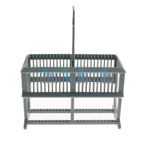 Plastic 24 Slide Staining Rack 6cm x 8.1cm x 3.2cm For <b>Microscope</b> Slides Lab Use - Product Image 4