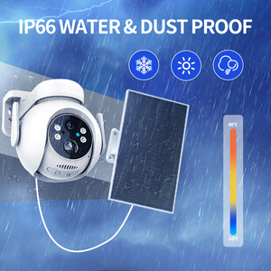 Mini Cámara de Seguridad Solar para Exteriores de 3MP con Visión Nocturna, Audio Bidireccional, IP66 Impermeable, Vista de 360°, WiFi Inalámbrico para Seguridad del Hogar - Product Image 3