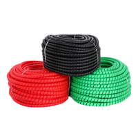 Manchon de protection spiralé isolé pour câbles, en PP, 600V, fixation par ficelle, usage industriel, découpe sur mesure
