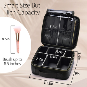 Travel Makeup <b>Bag</b> Portable Cosmetic <b>Bag</b> Makeup Artist <b>Bag</b> Leather Toiletry <b>Bags</b> <b>Make</b> <b>up</b> Brush Holder Storage - Product Image 6