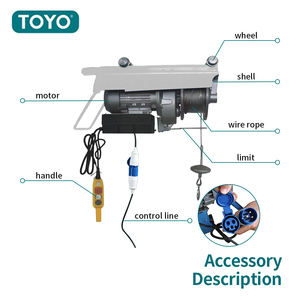 Cina produttore Toyo capacità di sollevamento da 300 Kg a 1800 Kg italia ce Mini argano elettrico Push paranco con ruota - Product Image 2