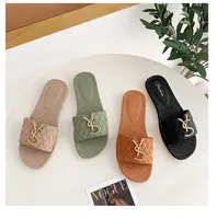 Sandals Slippers Best Price Women Wear Flat-bottomed Fashion Sandals And Slippers Out In Summer Beach Shoes Seaside Flip-flops