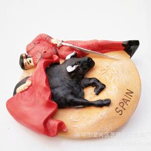 Yijia World Tourism Pegatinas conmemorativas para refrigerador, Tauromaquia española, ESPAÑA Pegatinas magnéticas <span class=keywords><strong>de</strong></span> resina tridimensionales, - Product Image 2