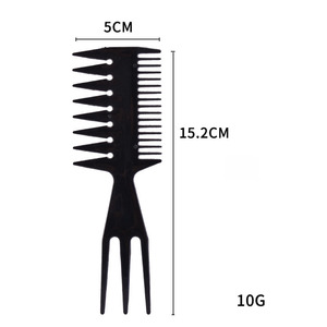 Peine de peluquería Antiestático de plástico con logotipo personalizado, peine de peinado 3 en 1, peine de peluquero de corte de pelo de tamaño pequeño - Product Image 2