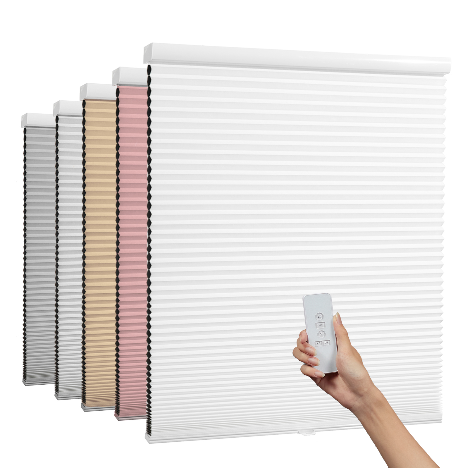 Electric Blackout Custom Color House Window Cover Honeycomb Double Cell Cellular Window Blinds For Windows