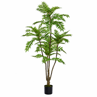 Arbre artificiel réaliste de type Toon chinois à feuilles pinnées, bonsaï de sol pour hôtels et centres commerciaux, sans entretien